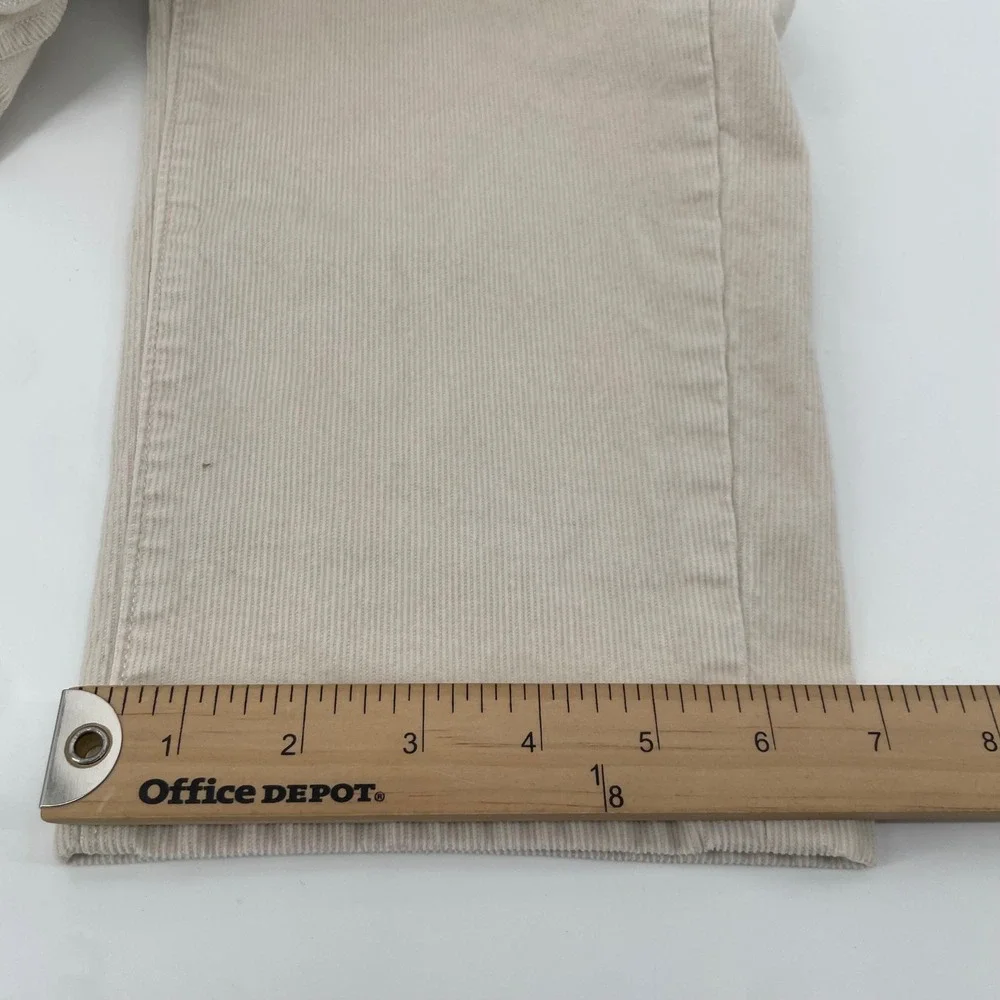 Brooks Brothers Corduroy Pants Mens 40x31 Cream Slim Fit 5-Pocket Trousers